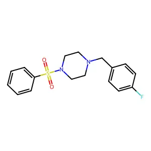 1-[(4-Fluorophenyl)methyl]-4-(phenylsulfonyl)piperazine structure