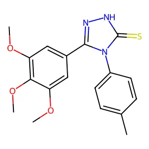 4-(p-Tolyl)-5-(3,4,5-trimethoxyphenyl)-4H-1,2,4-triazole-3-thiol structure