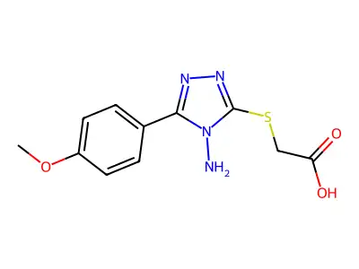 2-{[4-amino-5-(4-methoxyphenyl)-4H-1,2,4-triazol-3-yl]sulfanyl}acetic acid structure