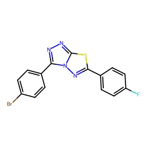 3-(4-Bromophenyl)-6-(4-fluorophenyl)-1,2,4-triazolo(3,4-b)(1,3,4)thiadiazole structure