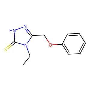 4-ethyl-5-(phenoxymethyl)-4H-1,2,4-triazole-3-thiol structure