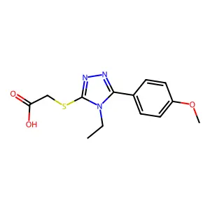 [4-Ethyl-5-(4-methoxy-phenyl)-4H-[1,2,4]triazol-3-ylsulfanyl]-acetic acid structure
