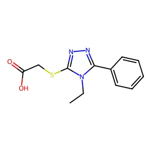 (5-Cyclohexyl-4-ethyl-4H-[1,2,4]triazol-3-yl-sulfanyl)acetic acid structure