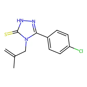 5-(4-chlorophenyl)-4-(2-methylprop-2-en-1-yl)-4H-1,2,4-triazole-3-thiol structure