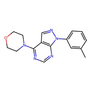 4-[1-(3-Methylphenyl)pyrazolo[3,4-d]pyrimidin-4-yl]morpholine structure