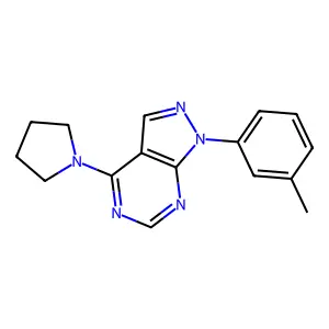 1-(3-Methylphenyl)-4-pyrrolidin-1-ylpyrazolo[3,4-d]pyrimidine structure