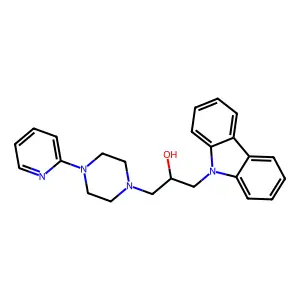 1-Carbazol-9-yl-3-(4-pyridin-2-yl-piperazin-1-yl)-propan-2-ol structure