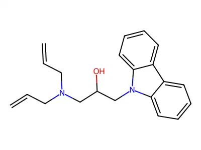 1-[Bis(prop-2-enyl)amino]-3-(9-carbazolyl)-2-propanol structure