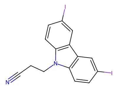 3-(3,6-Diiodocarbazol-9-yl)propanenitrile structure