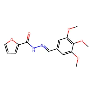 2-Furancarboxylic acid, 2-[(3,4,5-trimethoxyphenyl)methylene]hydrazide structure