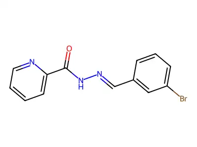 N-[(3-bromophenyl)methylideneamino]pyridine-2-carboxamide structure