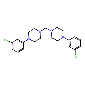 Piperazine, 1,1'-methylenebis(4-(3-chlorophenyl)- structure