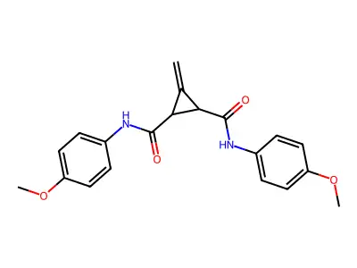1-N,2-N-bis(4-methoxyphenyl)-3-methylidenecyclopropane-1,2-dicarboxamide structure
