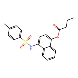 [4-[(4-Methylphenyl)sulfonylamino]naphthalen-1-yl] butanoate structure