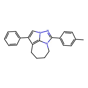 1-Phenyl-4-(p-tolyl)-5,6,7,8-tetrahydro-2a,3,4a-triazacyclopenta[cd]azulene structure