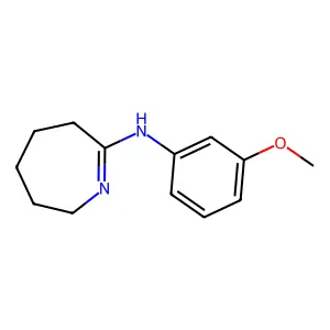 N-(3-methoxyphenyl)-3,4,5,6-tetrahydro-2H-azepin-7-amine structure