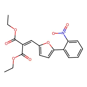 Diethyl 2-((5-(2-nitrophenyl)furan-2-yl)methylene)malonate structure