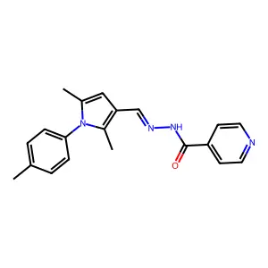 4-Pyridinecarboxylic acid, 2-[[2,5-dimethyl-1-(4-methylphenyl)-1H-pyrrol-3-yl]methylene]hydrazide structure