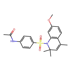 N-{4-[(7-methoxy-2,2,4-trimethylquinolin-1(2H)-yl)sulfonyl]phenyl}acetamide structure