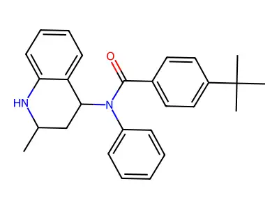 4-tert-butyl-N-(2-methyl-1,2,3,4-tetrahydroquinolin-4-yl)-N-phenylbenzamide structure