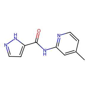 N-(4-Methyl-2-pyridinyl)-1H-pyrazole-3-carboxamide structure