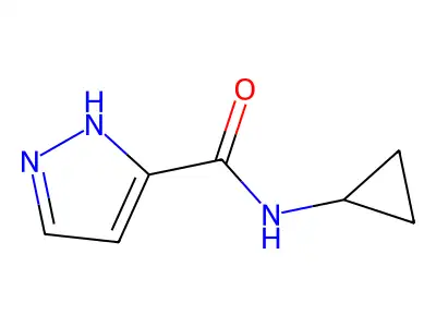 N-cyclopropyl-1H-pyrazole-5-carboxamide structure