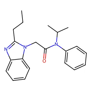 N-phenyl-N-propan-2-yl-2-(2-propylbenzimidazol-1-yl)acetamide structure