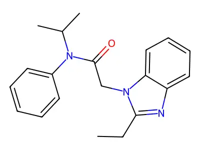 2-(2-ethylbenzimidazol-1-yl)-N-phenyl-N-propan-2-ylacetamide structure