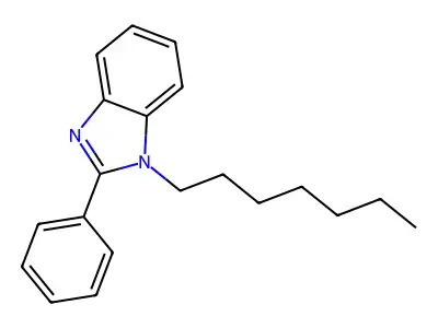 1-Heptyl-2-phenylbenzimidazole structure