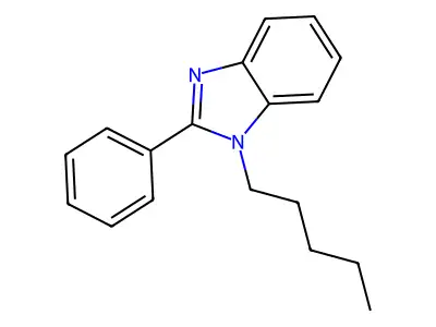 1-Pentyl-2-phenylbenzimidazole structure
