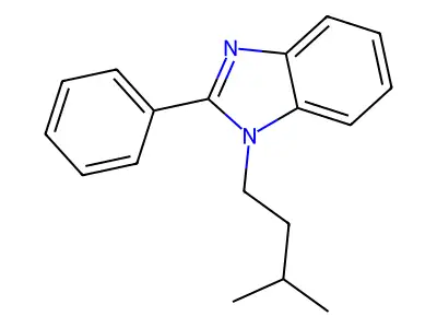 1-(3-Methylbutyl)-2-phenylbenzimidazole structure