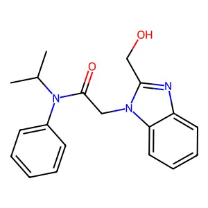 2-(Hydroxymethyl)-N-(1-methylethyl)-N-phenyl-1H-benzimidazole-1-acetamide structure