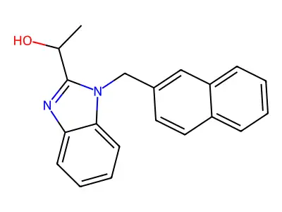 1-[1-(Naphthalen-2-ylmethyl)benzimidazol-2-yl]ethanol structure