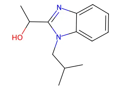 1-[1-(2-Methylpropyl)benzimidazol-2-yl]ethanol structure