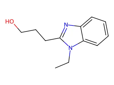 3-(1-ethyl-1H-benzimidazol-2-yl)propan-1-ol structure
