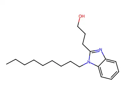 3-(1-nonyl-1H-benzimidazol-2-yl)propan-1-ol structure