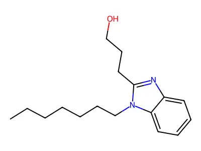 3-(1-Heptylbenzimidazol-2-yl)propan-1-ol structure