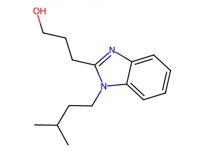 3-[1-(3-Methylbutyl)benzimidazol-2-yl]propan-1-ol structure