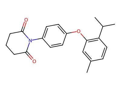 1-{4-[5-Methyl-2-(propan-2-yl)phenoxy]phenyl}piperidine-2,6-dione structure