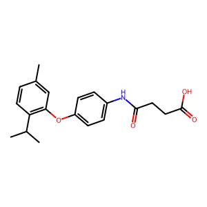 4-[4-(2-Isopropyl-5-methylphenoxy)anilino]-4-oxobutanoic acid structure