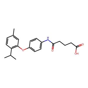 5-[4-(2-Isopropyl-5-methylphenoxy)anilino]-5-oxopentanoic acid structure