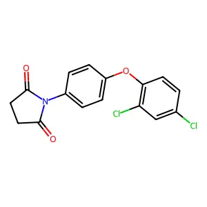 1-[4-(2,4-Dichlorophenoxy)phenyl]pyrrolidine-2,5-dione structure