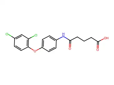5-[4-(2,4-Dichlorophenoxy)anilino]-5-oxopentanoic acid structure