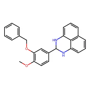 2-(3-Benzyloxy-4-methoxy-phenyl)-2,3-dihydro-1H-perimidine structure