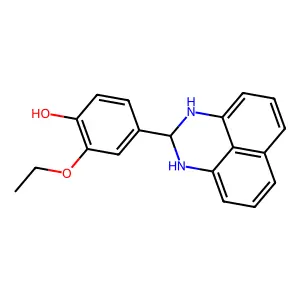 4-(2,3-dihydro-1H-perimidin-2-yl)-2-ethoxyphenol structure