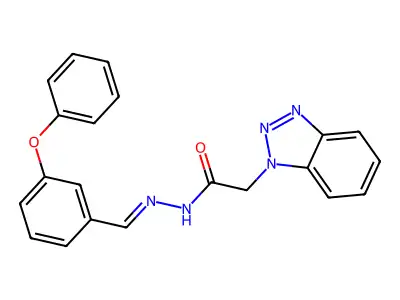 2-(benzotriazol-1-yl)-N-[(E)-(3-phenoxyphenyl)methylideneamino]acetamide structure
