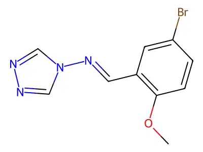 N-[(E)-(5-bromo-2-methoxyphenyl)methylidene]-4H-1,2,4-triazol-4-amine structure