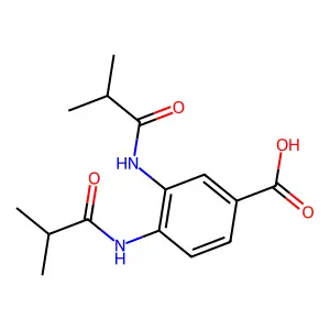3,4-Bis(2-methylpropanoylamino)benzoic acid structure