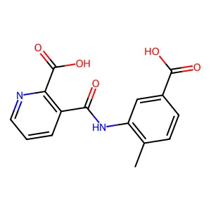 3-[(5-Carboxy-2-methylphenyl)carbamoyl]pyridine-2-carboxylic acid structure