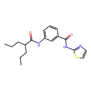 3-[(2-propylpentanoyl)amino]-N-(1,3-thiazol-2-yl)benzamide structure